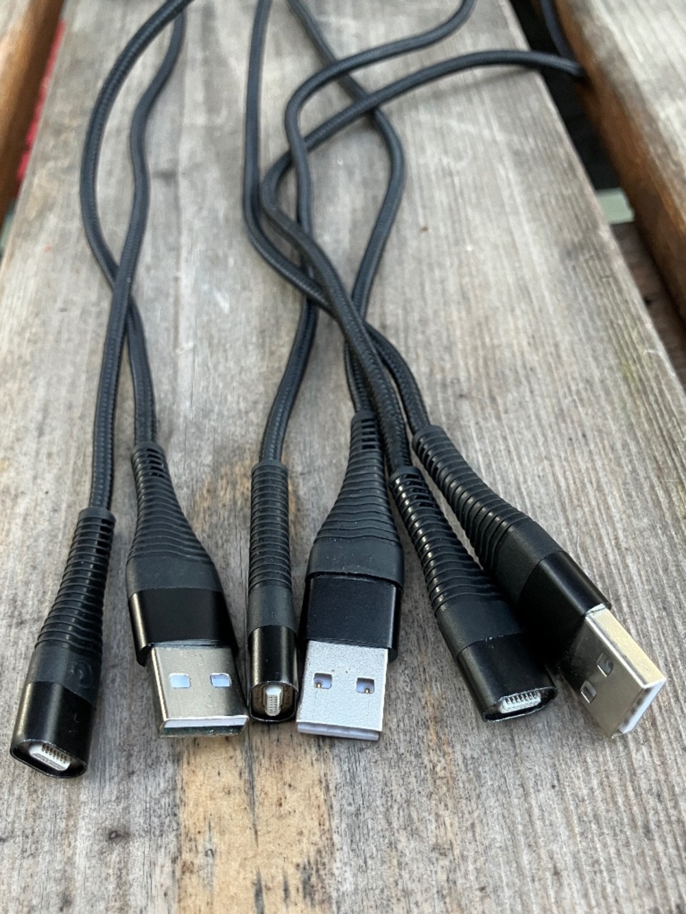 3-Pack USB-A to Micro USB Cables – 2x 36" + 1x 75" Braided Black